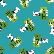 Halloween SALE flat icon eps10 seamless pattern background N3