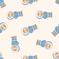 People winter cartoon seamless pattern background N8