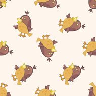bird cartoon seamless pattern background N55