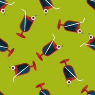 Halloween cocktail flat icon eps10 seamless pattern background N3