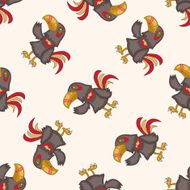 bird cartoon seamless pattern background N57