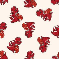 dinosaur cartoon seamless pattern background N39