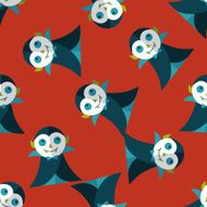 Vampire flat icon eps10 seamless pattern background