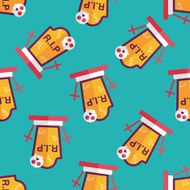 grave flat icon eps10 seamless pattern background N4