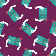 Halloween party sign flat icon eps10 seamless pattern background N6