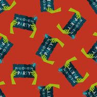 Halloween party sign flat icon eps10 seamless pattern background N8