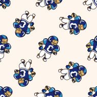 football player cartoon seamless pattern background N45