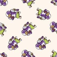 football player cartoon seamless pattern background N46