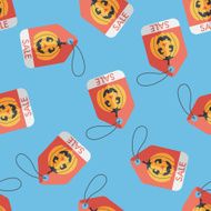 Halloween SALE flat icon eps10 seamless pattern background N5