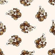 football player cartoon seamless pattern background N47