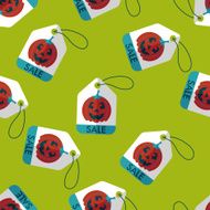 Halloween SALE flat icon eps10 seamless pattern background N6