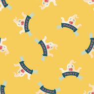 Halloween party flag flat icon eps10 seamless pattern background N5