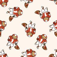 football player cartoon seamless pattern background N50