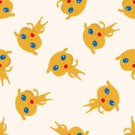 Space alien cartoon seamless pattern background N8