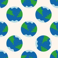 Space earth cartoon seamless pattern background N2