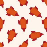 spaceship cartoon seamless pattern background N69