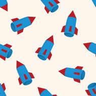spaceship cartoon seamless pattern background N70