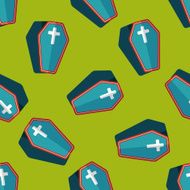 coffin falt icon eps10 seamless pattern background N3
