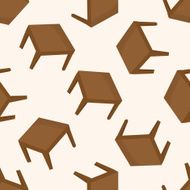 furniture theme table desk cartoon seamless pattern background N4