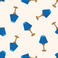 furniture theme lamp cartoon seamless pattern background