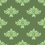 Light green floral seamless pattern