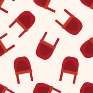 furniture theme chair sofa cartoon seamless pattern background N10