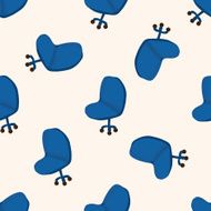 furniture theme chair sofa cartoon seamless pattern background N11
