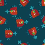 grave flat icon eps10 seamless pattern background N8