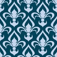 Arabesque seamless pattern with a fleur de lys