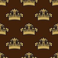 Seamless background pattern of a heraldic crowns