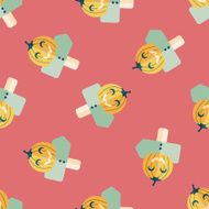 pumpkin sign flat icon eps10 seamless pattern background