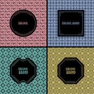 Abstract line geometric seamless pattern N2