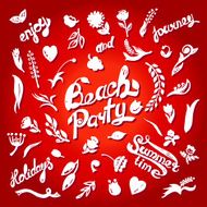 Floral set with watercolor flowers N5