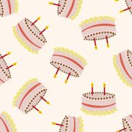 decorating cake cartoon seamless pattern background N54