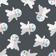 ghost flat icon eps10 seamless pattern background N19