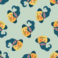 pumpkin flat icon eps10 seamless pattern background