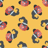 pumpkin flat icon eps10 seamless pattern background N3