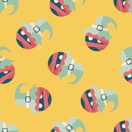 wizard flat icon eps10 seamless pattern background