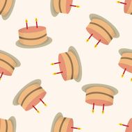 decorating cake cartoon seamless pattern background N63