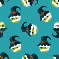 wizard flat icon eps10 seamless pattern background N3