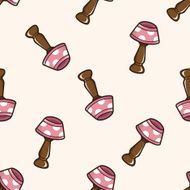 furniture theme lamp cartoon seamless pattern background N2