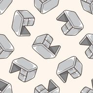 furniture theme table desk cartoon seamless pattern background N8