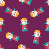 Vampire flat icon eps10 seamless pattern background N3