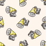 furniture theme lamp cartoon seamless pattern background N3