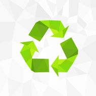 Recycle Symbol Logo Icon Polygon Triangle Style
