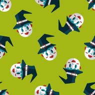 wizard flat icon eps10 seamless pattern background N7
