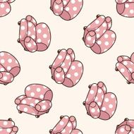 furniture theme chair sofa cartoon seamless pattern background N16