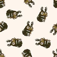bug cartoon seamless pattern background N60