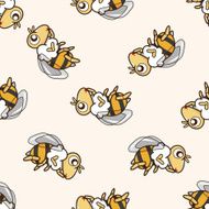 bug cartoon seamless pattern background N63