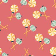 Halloween candy flat icon eps10 seamless pattern background